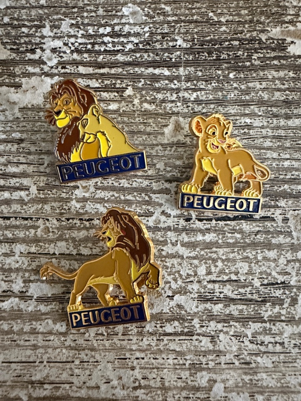 Disney Lion King Peugeot set of three pins